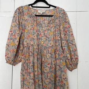 THE GREAT Floral Print Midi Dress, Size 1 (S)